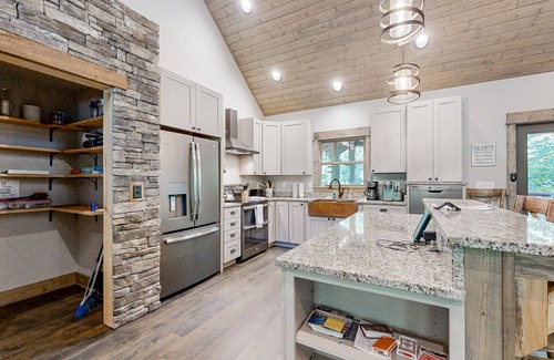 Pisgah Forest House | Custom Creekside Escape | Entertainers Deck & Wooded Views, Kids Play Zone