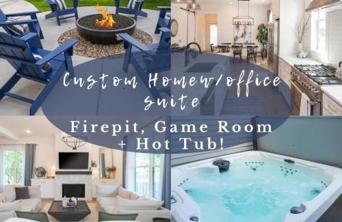 Donelson Hills House | Custom Home Office Suite Game Room & Fire pit