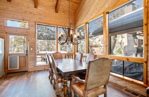 Pine Cabin | Dancing Bear Lodge, Pine AZ; Luxury Cabin with Views, Spa & Outdoor living area