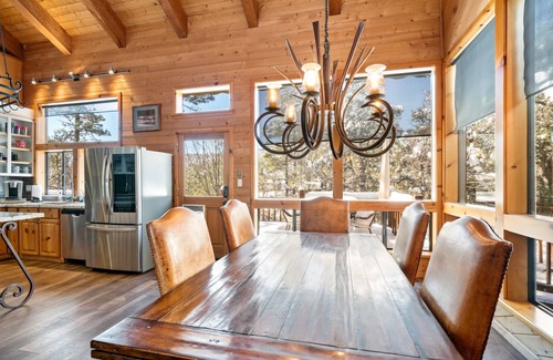 Pine Cabin | Dancing Bear Lodge, Pine AZ; Luxury Cabin with Views, Spa & Outdoor living area