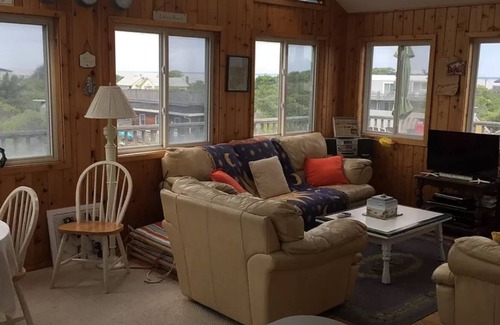 Bayberry Dunes House | Davis Park, pet-friendly 4-bedroom house; AC w/full views of both Bay and Ocean