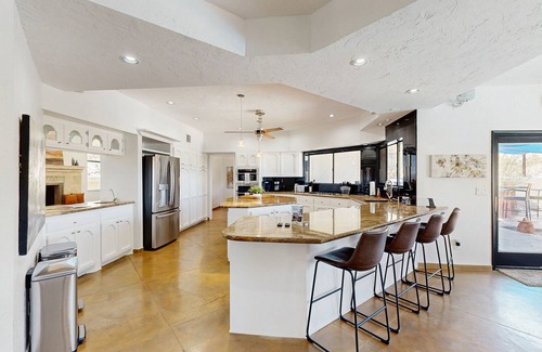 Tucson House | Dazzling retreat with city views, pool, hot tub, bocce ball court, & roof deck