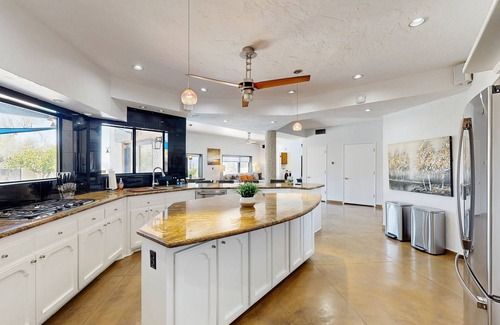 Tucson House | Dazzling retreat with city views, pool, hot tub, bocce ball court, & roof deck