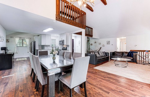 Gouldsboro House | Deck, Fire Pit & Beach Access: Big Bass Lake Home