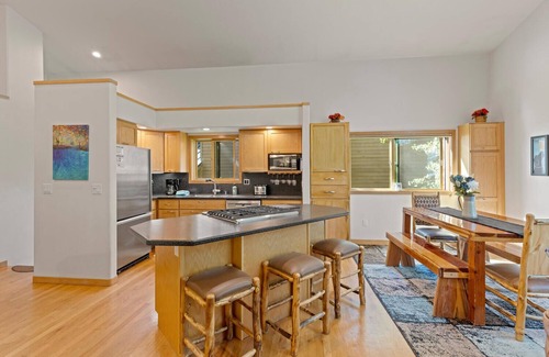 Frisco House | Deck with Private Hot Tub and Yard with towering aspens