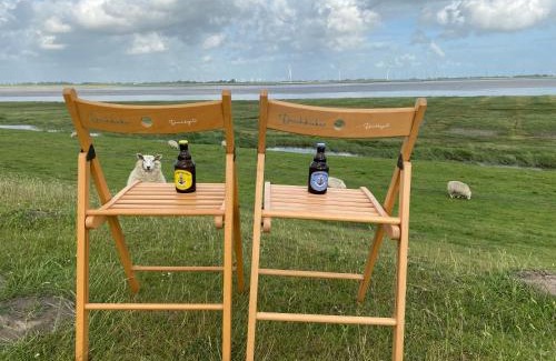 Toenning Apartment | Deichkoje12 Deck 1 EG direkt am Eiderdeich nur 7 km bis zur Nordsee und 20 Min bis Sankt Peter Ording