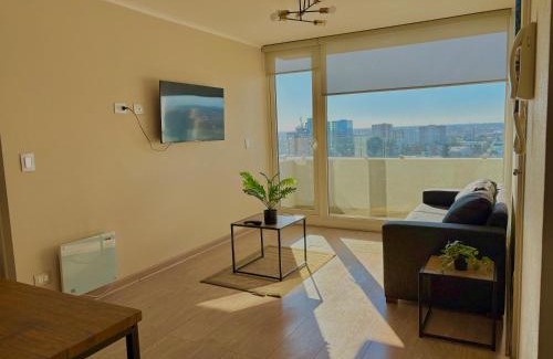 Chillan Apartment | Departamento 3 piezas Centro Chillan - Parking - Vista