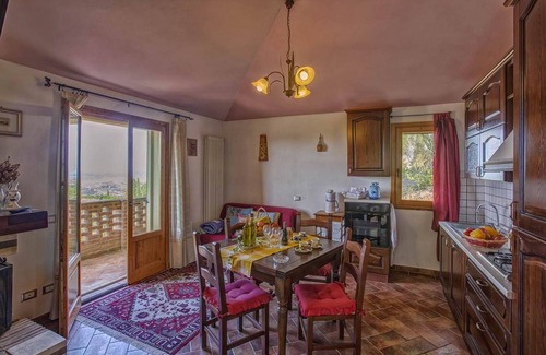 Montaione House | Detached house with stunning view in Montaione,Pool,Wi-Fi,garden,terrace,BBQ,4 p