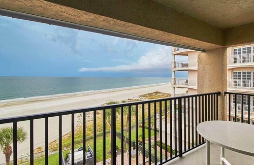 Redington Shores Condo | Direct Gulf Front Balcony overlooking the Sparkling Turquoise Waters of the.