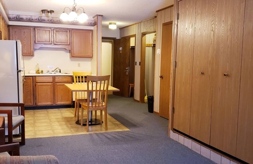 Ironwood Apartment | DOG FRIENDLY Condo #3 inside the Lodge at North Ironwood Acres Resort - 2BR/2BA & Kitchenette, sleeps 1-8 people with 5 large beds. Be Self Sufficient - Includes Kitchenette.