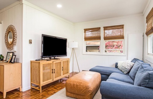 Lake Michigan Beach Cottage | Dog-friendly cottage with a large yard, firepit, grill, & wood-burning fireplace