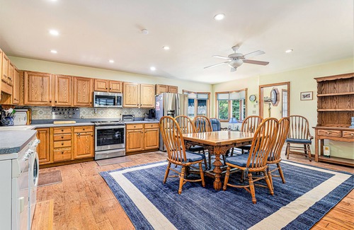 Grand Beach House | Dog-friendly home near beach with deck, grill, large backyard, wood fireplace