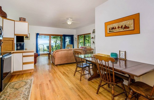 Lake Michigan Beach House | Dog-friendly home with lake views, wood stove, kayaks/SUPs, & W/D