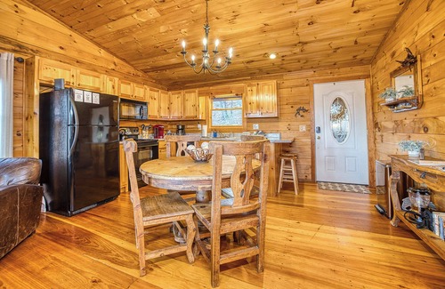 Blue Ridge Cabin | Dog-friendly log cabin with Mountain views, hot tub & game room — near downtown