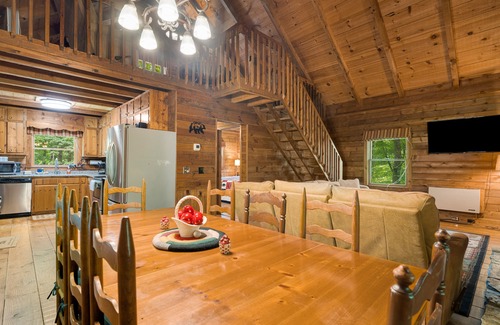 Walnut Mountain Cabin | Dog-Friendly Mountain Cabin with hot tub, pool, & ping-pong