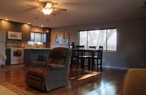Bishop House | Downtown location with mountain views and rushing water