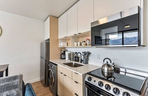 People's Freeway Apartment | Downtown Mountain Views Fire pit Free Pkg, Gym