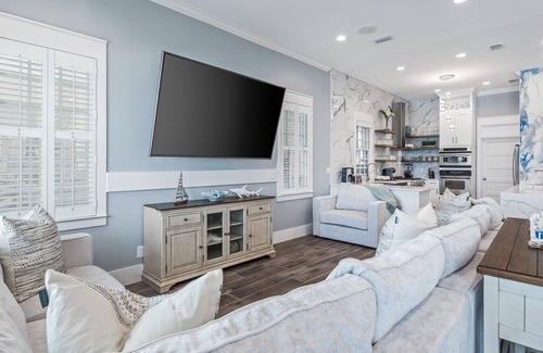Delos House | DUNE SANDY: NEW, Just Finished! Gulf Front Villa with Private Pool, Sonos, Beach Service, SUP