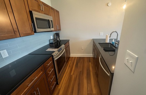 Downtown Cleveland Apartment | Dwntwn Luxe Suite | Rock Hall Casino Stadiums