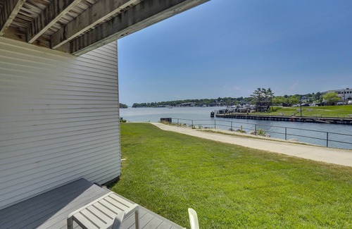 Charlevoix Condo | Edgewater #119 | Water Views + Private Balcony | Pool, Hot Tub, Sauna | Patio