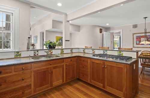 Nahant House | Edwardian home, fireplace, water views
