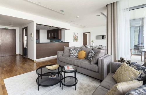 Bur Dubai Apartment | Elegant 3BR w/ Large Balcony & Burj Khalifa Views!