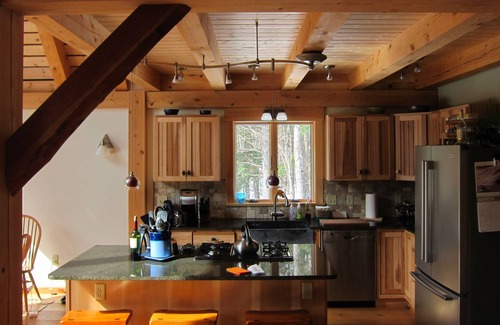 Bethel Ski Chalet | Elegant custom chalet in private wooded location close to skiing, golf, village
