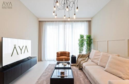 Dubai Apartment | Elegant Luxury Apartment with Stunning Lake Views in Dubai Creek Harbour By ĀYA Boutique