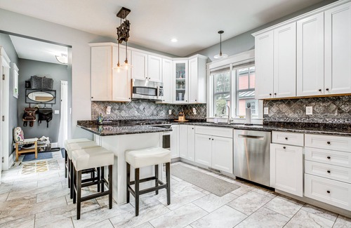 Saratoga Springs House | Elegant Saratoga Springs Stay: Walk to Town, Track