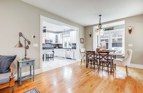 Saratoga Springs House | Elegant Saratoga Springs Stay: Walk to Town, Track