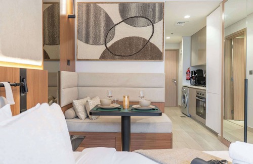 Nad Al Sheba Apartment | Elegant Studio at Azizi Riviera Sleeps 2 with Pool