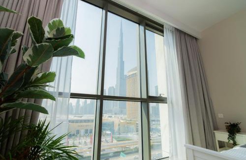 Bur Dubai Apartment | Elite Escape Holiday Home - 2 BHK Getaway with Burj Khalifa View and Dubai Mall Access - 1504