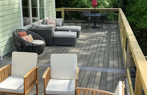 Lake Michigan Beach House | Emerald Shores - walk to beach, hot tub, pets
