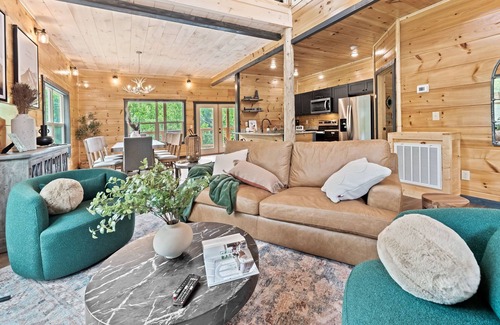 Sevierville Cabin | Emerald Valley/Private HEATED Indoor Pool/Outdoor Oasis/Brand New Luxury Cabin n