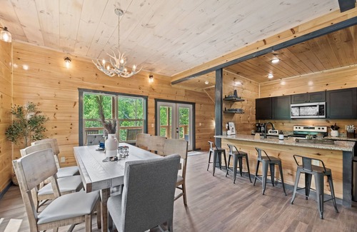 Sevierville Cabin | Emerald Valley/Private HEATED Indoor Pool/Outdoor Oasis/Brand New Luxury Cabin n