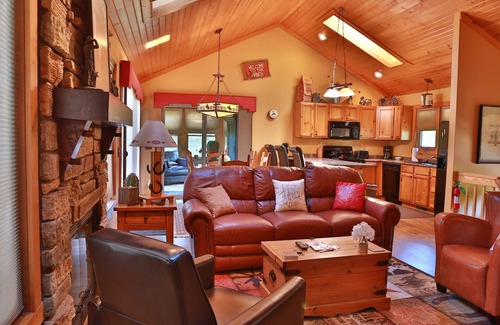 The Galena Territory House | Enjoy connecting around the fire pit as well as the view and the hot tub