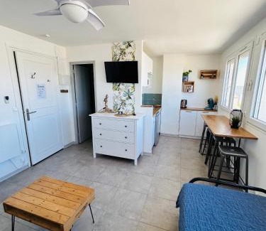 Palavas-les-Flots Apartment | EStudio 1ère ligne vue mer ,place de parking privée accès a la plage de la résidence 3ème étage