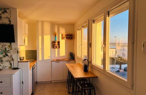 Palavas-les-Flots Apartment | EStudio 1ère ligne vue mer ,place de parking privée accès a la plage de la résidence 3ème étage