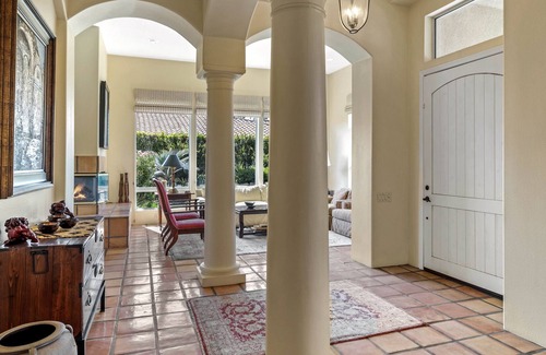 Sunrise Vista Chino House | Exceptional Spanish-style home with private sparkling pool, spa & mountain view