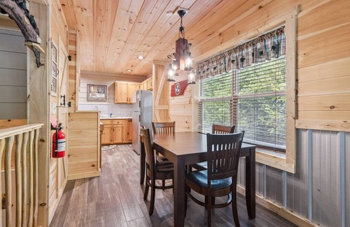 Chalet Village North Cabin | Falling Brook – Cozy Creekside Cabin with Hot Tub, Game Loft & Dog-Friendly Comfort