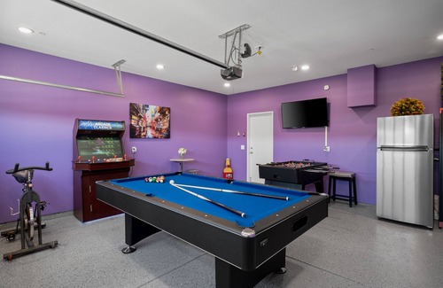 Desert Hot Springs House | Family Paradise SaltWaterPool Spa EV Charger Game Room Fire pit Poker Table