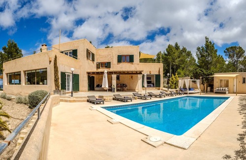 Sant Josep de sa Talaia Villa | Fantastic Villa with Pool, Wi-Fi, Terrace, Garden and Sea View