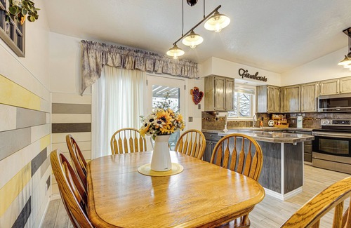 Pocatello House | Fenced Yard, Patio: Family-Friendly Pocatello Home