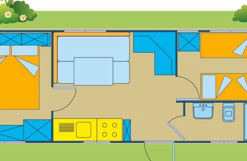 Balatonfured House | Ferienanlage Balatontourist Füred - Mobilehome Happy Classic (2307)