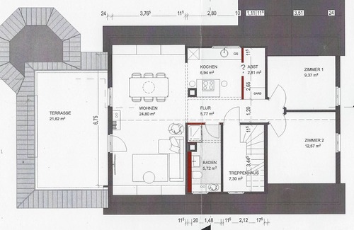 Allensbach Apartment | Ferienwohnung "über der Alten Gärtnerei", 85 qm, 2 Schlafzimmer, Max. 6 Personen