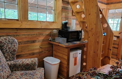 Suches Cabin | Firefly Bend Treehouse - View of the National Forest from Your Bed