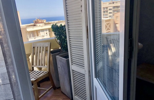 Beausoleil Apartment | Flat in Beausoleil, Monaco: double glazing, terrace, sea view & paying parking
