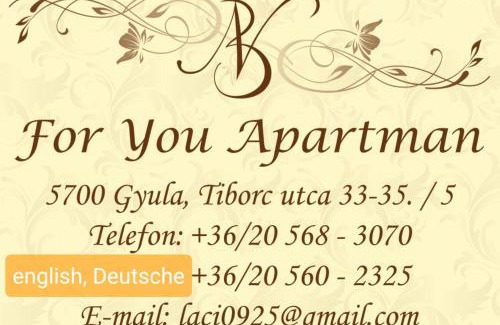 Gyula Apartment | For You Apartman Gyula