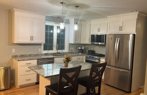 Ledyard House | Foxwoods and Mystic are both close by this private home with a Pool and Hot tub.