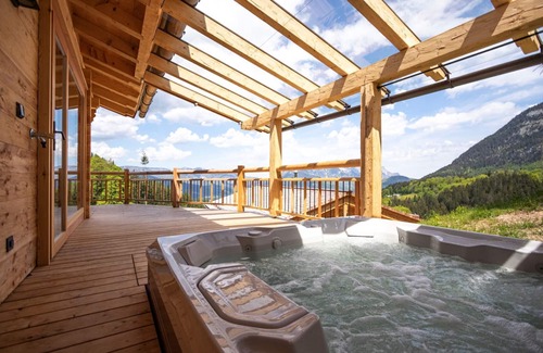 Schwob House | "franzerl Alm" für 2-4 Personen, Terrasse mit Bergblick, Whirlpool, Infrarotliegen